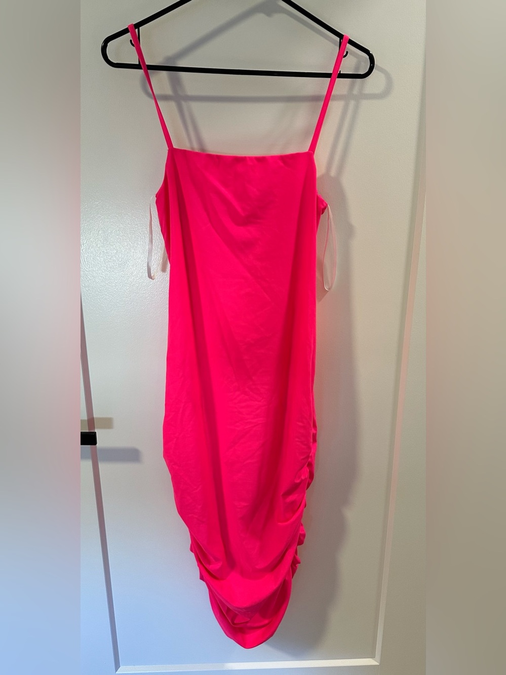 superdown Neon Pink Spaghetti Strap Maxi Dress